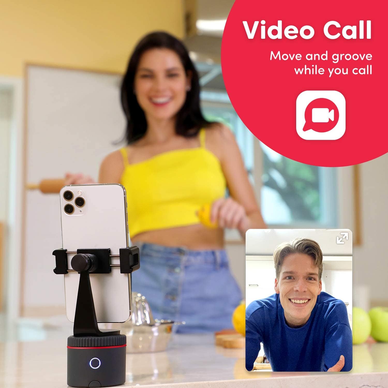 Pivo Pod Lite Classic Auto Motion Sensor Tracking Smartphone Pod & Holder for Handsfree 360° Rotation Video Recording Camera Cellphone Stand with Remote Control Pod w/ Remote Control - Smart