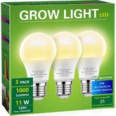 Briignite LED Grow Light Bulb - 11W, A19, 100W Equivalent, E26 Base, 3Pack - Perfect for Indoor Plants - Smart Tech Shopping