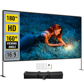 Projector Screen: Massive 180" Display, 4K Ultra HD, Portable & Easy Setup