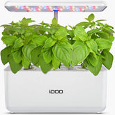 iDOO Hydroponics Growing System, Indoor Garden Starter Kit with LED Grow Light, Automatic Timer Germination Kit, Height Adjustable (7 Pods) 7-Pods White - Smart Tech Shopping