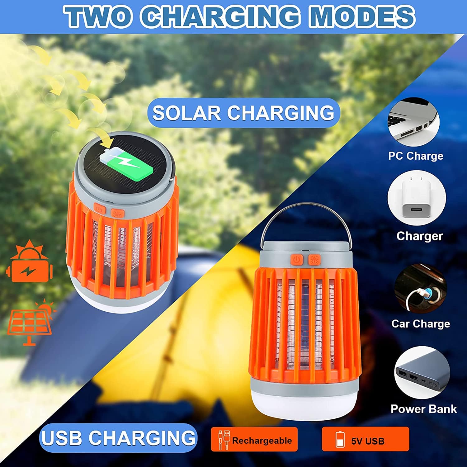 Night Cat Bug Zapper Camping Lamp Flashlight 3 in1 LED Light - Smart Tech Shopping