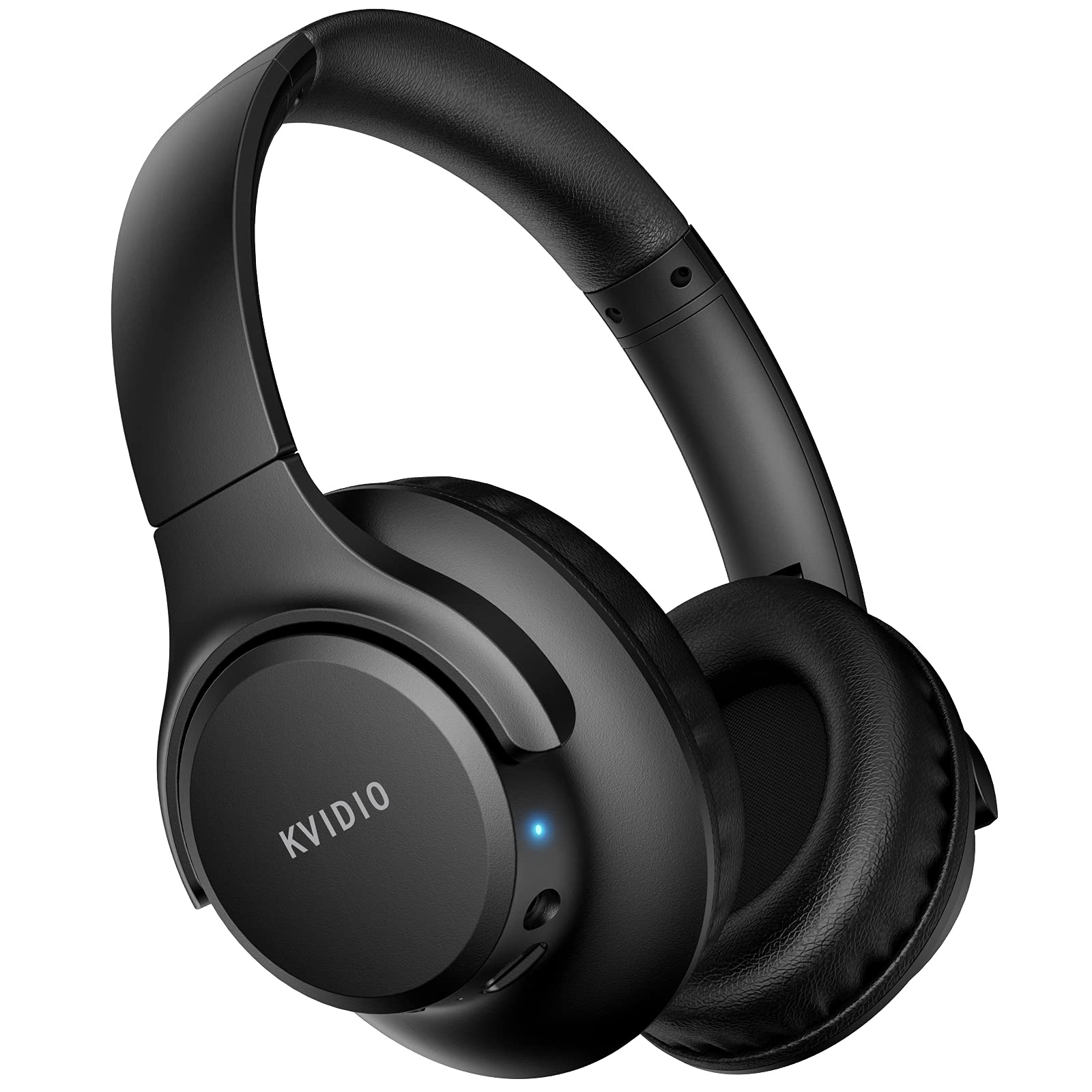 KVIDIO 55Hr Bluetooth Over-Ear Headphones w/Mic, Hi-Fi Sound, Deep Bass, Foldable - Smart Tech Shopping