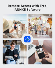 ANNKE 5MP Lite Wired Security Camera System with 1TB Hard Drive, H.265+ 8CH Surveillance DVR and 8 x 1080p HD Weatherproof CCTV Camera, 100 ft Night Vision, Easy Remote Access – E200