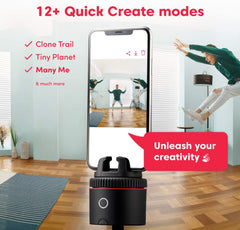 Pivo Pod Lite Classic Auto Motion Sensor Tracking Smartphone Pod & Holder for Handsfree 360° Rotation Video Recording Camera Cellphone Stand with Remote Control Pod w/ Remote Control - Smart