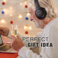 KVIDIO 55Hr Bluetooth Over-Ear Headphones w/Mic, Hi-Fi Sound, Deep Bass, Foldable - Smart Tech Shopping