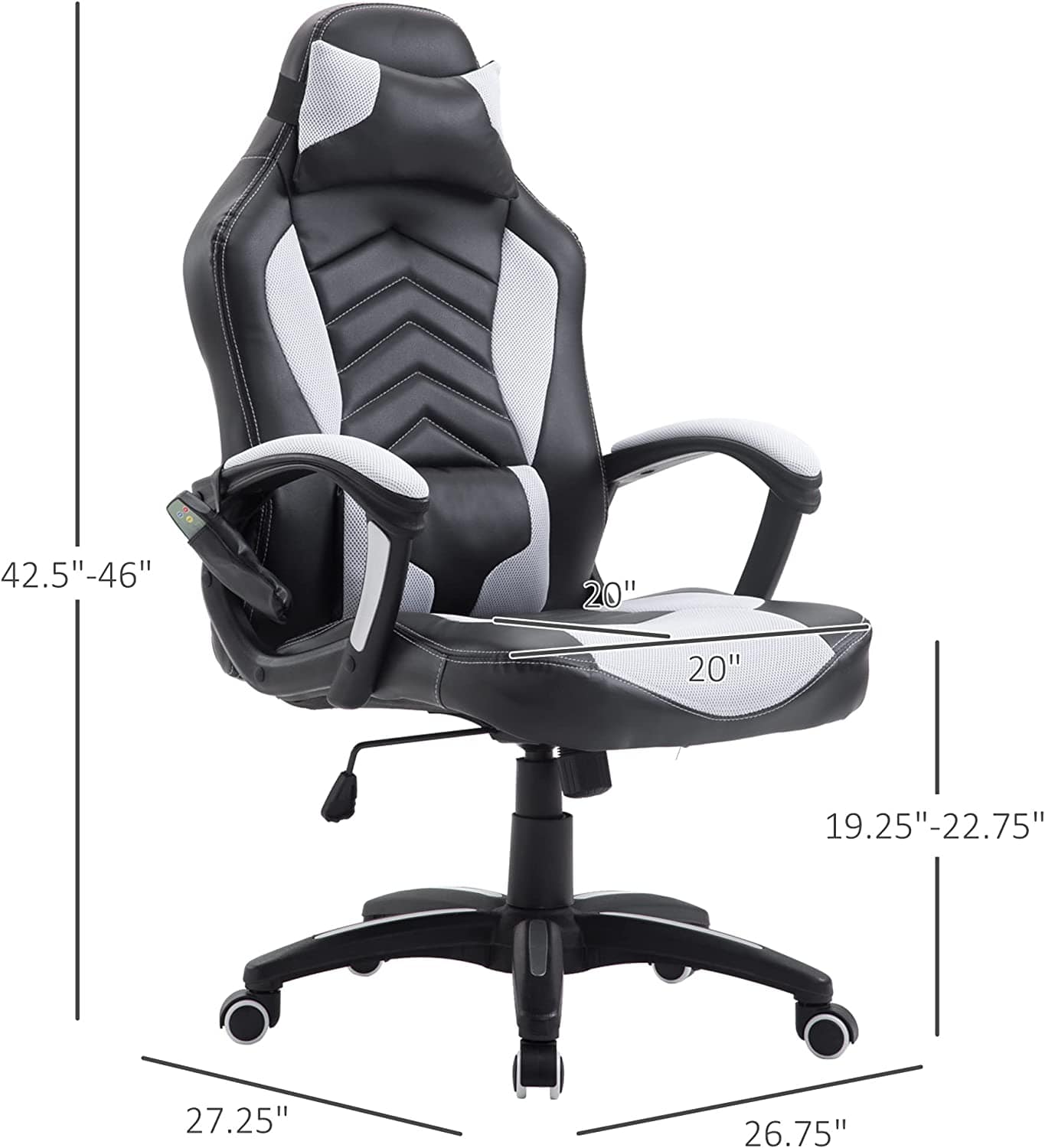 Best Gaming Chair with Heat and Massage - HOMCOM 6 Vibrating Point Massage Computer Gaming Chair with 5 Modes - Smart Tech Shopping