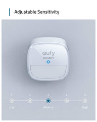 Motion Sensor, eufy Security Home Alarm System, 100° Coverage, 30 ft Detection Range, 2-Year Battery Life, Adjustable Sensitivity, HomeBase Required, Optional 24/7 Protection Service, Home Security