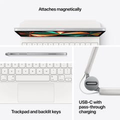 Apple Magic Keyboard for iPad Pro 12.9-inch (6th, 5th, 4th and 3rd Generation) - US English- White US English White