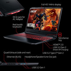 Acer Nitro 5 15.6" Gaming Laptop with 8GB DDR4 & 256GB NVMe SSD - Smart Tech Shopping