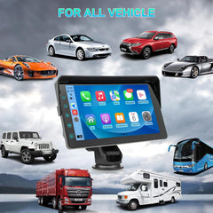 7" HD Double Din Car Stereo,Portable Wireless Dash Mount Apple CarPlay&Android Auto,Touchscreen Display