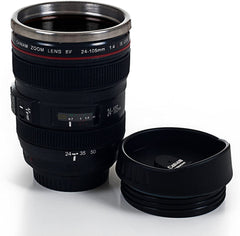 Home 82-260FQ Camera Lens Coffee Mug with Lid - 2 Piece Set, Black by Whetstone - Smart Tech Shopping