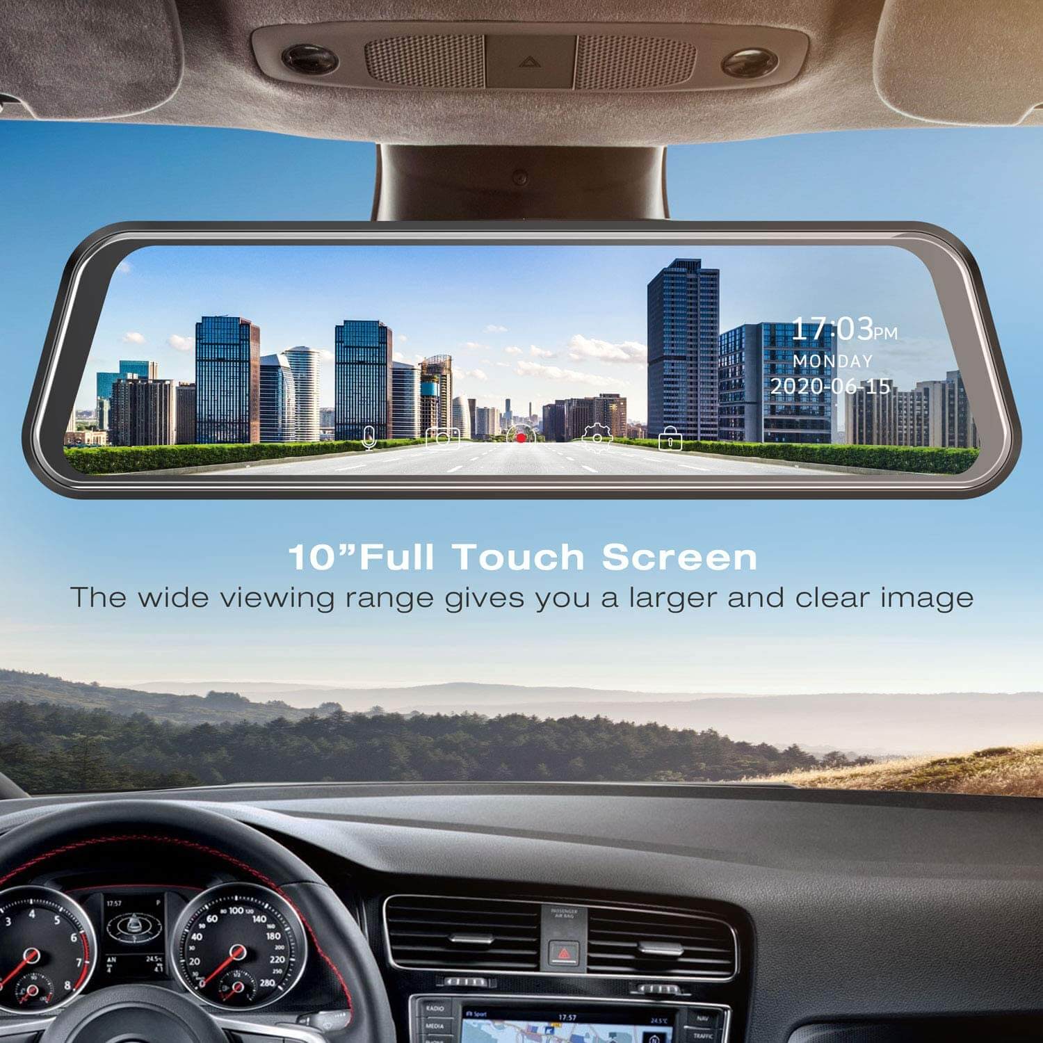 10'' Mirror best rearview mirror dash camera - Smart Tech Shopping