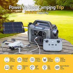 Steelite Roket Portable Power Station 300W Portable Generator with 10-Ports 2AC Outlets - Smart Tech Shopping