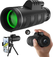 40x60 High Definition Monocular Telescope With Smartphone Adapter for low light vision - Smart Tech Shopping