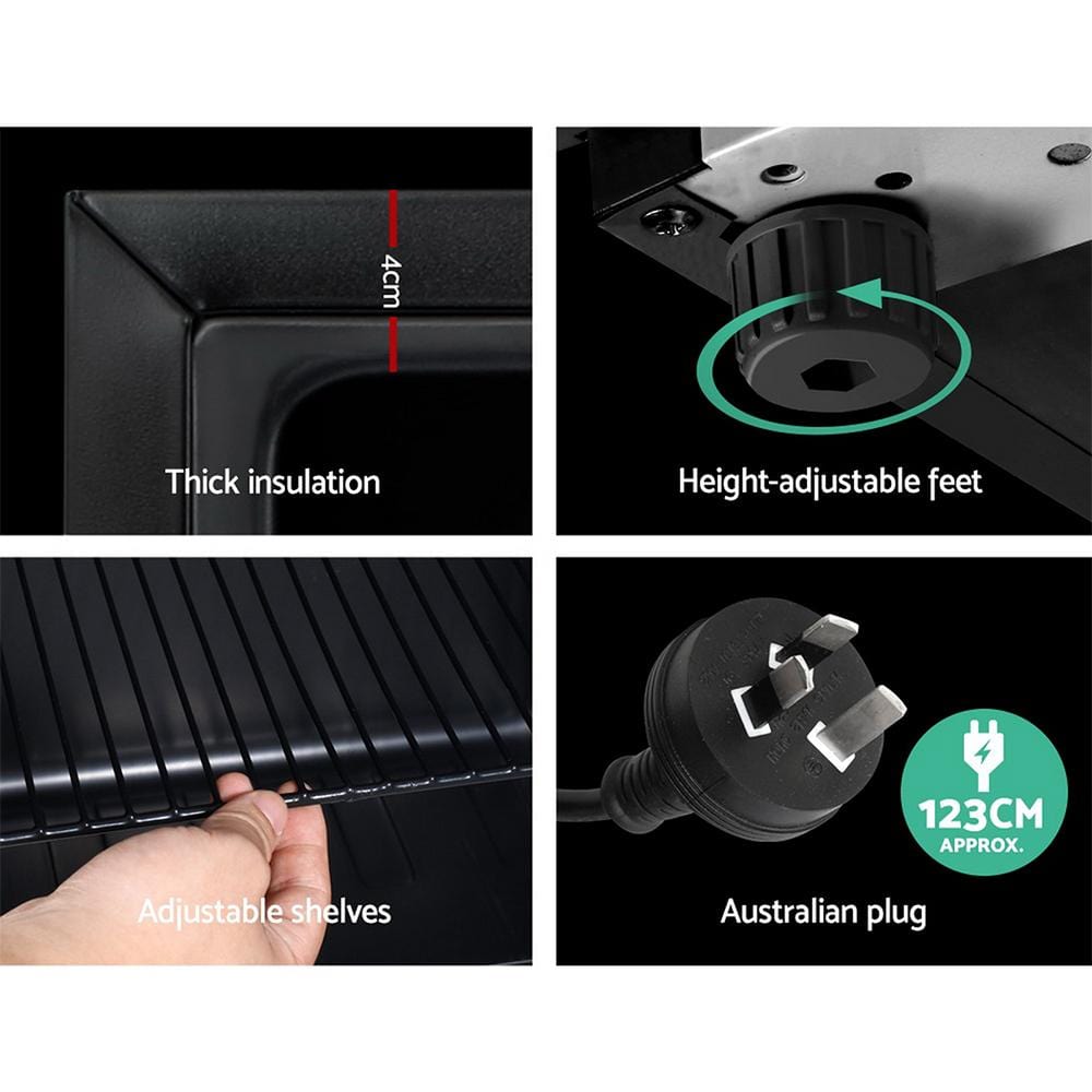 Devanti 70L Bar Fridge Glass Door Mini Countertop Freezer Fridges Bottle Cooler - Smart Tech Shopping