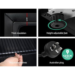 Devanti 70L Bar Fridge Glass Door Mini Countertop Freezer Fridges Bottle Cooler - Smart Tech Shopping