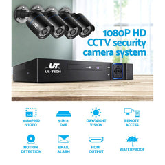 UL Tech 1080P 4 Channel HDMI CCTV Security Camera - Smart Tech Shopping