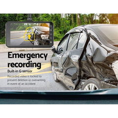 UL Tech 4 Inch Dual Camera Dash Camera - Black - Smart Tech Shopping