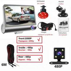 HD Night Car Dvr Dash Cam 4.0 Inch Video Recorder Auto Camera With Rear View Camera Dashcam - Smart Tech Shopping
