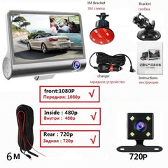 HD Night Car Dvr Dash Cam 4.0 Inch Video Recorder Auto Camera With Rear View Camera Dashcam - Smart Tech Shopping