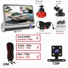 HD Night Car Dvr Dash Cam 4.0 Inch Video Recorder Auto Camera With Rear View Camera Dashcam - Smart Tech Shopping