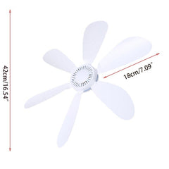 AC 220V 20W 6 Leaves 16.5" Ceiling Fan with 1.8m Cord