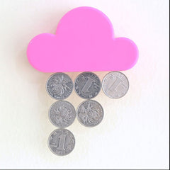 Hot Cloud Shape Magnetic Key Ring Holder Keys Securely Pink/Yellow/blue and white - Smart Tech Shopping