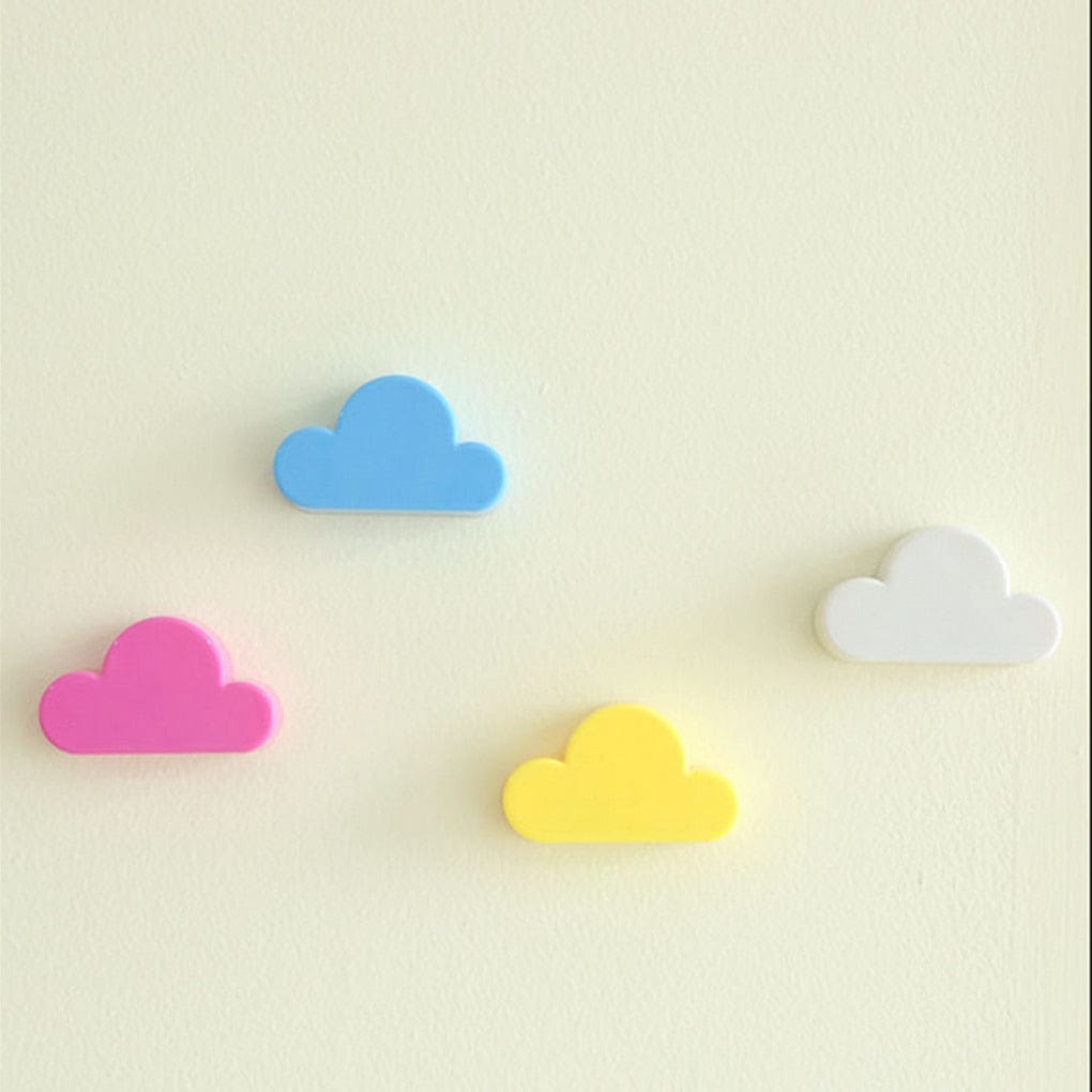 Hot Cloud Shape Magnetic Key Ring Holder Keys Securely Pink/Yellow/blue and white - Smart Tech Shopping