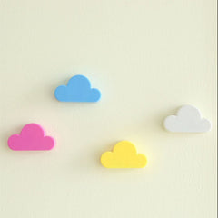 Hot Cloud Shape Magnetic Key Ring Holder Keys Securely Pink/Yellow/blue and white - Smart Tech Shopping