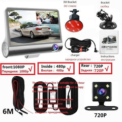 HD Night Car Dvr Dash Cam 4.0 Inch Video Recorder Auto Camera With Rear View Camera Dashcam - Smart Tech Shopping