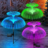Solar Garden Lights 7 Colors LED Fiber Optic Jellyfish Outdoor Decor Light