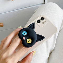 Air Sac Phone Holder, Griptok Korean INS Kawaii 3D Cat Cellphone Finger Ring Stand