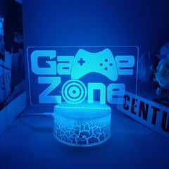 3D Night Lamp Gaming Room Desk Setup Lighting Decor Gamepad Icon