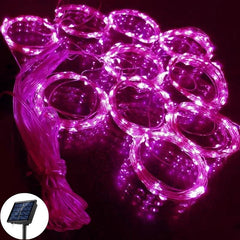 LED Solar Garden Curtain Lights for Christmas and New Year Decoration (IP65 Waterproof)