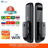 Smart Lock, Fingerprint Electronic lock with Intelligent doorbell Keyless entry With Tuya App