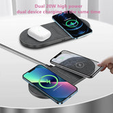 40W 2 in 1 Wireless Charging Pad for iPhone Samsung - Smart Tech Shopping