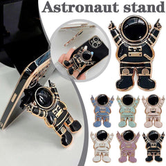 Three Dimensional Mobile Phone Holder , Astronaut Electroplated Lazy Desktop Support For Phone