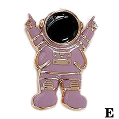 Three Dimensional Mobile Phone Holder , Astronaut Electroplated Lazy Desktop Support For Phone