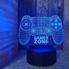 3D Night Lamp Gaming Room Desk Setup Lighting Decor Gamepad Icon