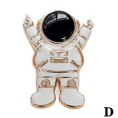 Three Dimensional Mobile Phone Holder , Astronaut Electroplated Lazy Desktop Support For Phone