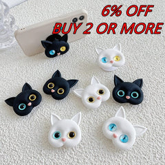 Air Sac Phone Holder, Griptok Korean INS Kawaii 3D Cat Cellphone Finger Ring Stand
