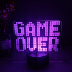 3D Night Lamp Gaming Room Desk Setup Lighting Decor Gamepad Icon