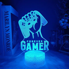 3D Night Lamp Gaming Room Desk Setup Lighting Decor Gamepad Icon