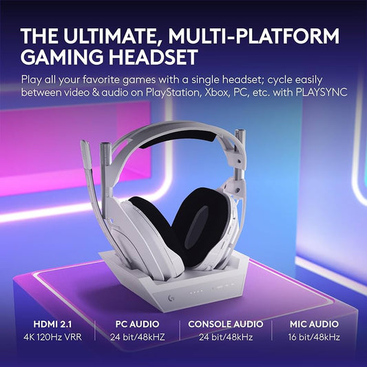 Logitech G Astro A50 X Wireless Gaming Headset – PLAYSYNC, HDMI 2.1, 24-Bit Audio