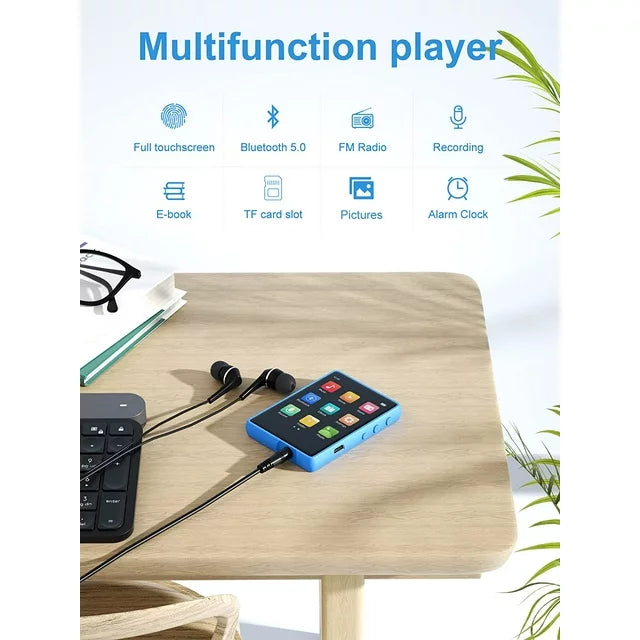 MECHEN M3 Portable MP3 Player: 2.4'' Full Touch, HiFi Sound, Up to 128GB