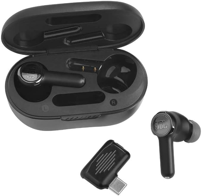 JBL Quantum TWS: True Wireless Gaming Earbuds with Low-Latency & ANC (Black, Small)