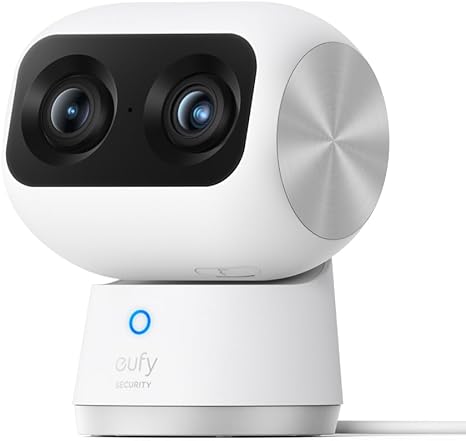 eufy Security Indoor Cam S350 Dual Cameras 4K UHD Resolution Security Camera with 8× Zoom and 360° PTZ