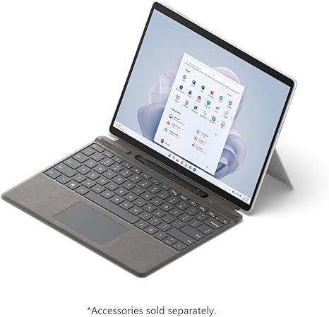 Microsoft Surface Pro 9 (2022), 13" 2-in-1 Tablet & Laptop, Thin & Lightweight, Intel 12th Gen i5 Fast Processor for Multi-Tasking, 8GB RAM, 256GB Storage with Windows 11, Platinum Microsoft Copilot