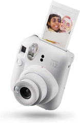 Fujifilm Instax Mini 12: Fun & Easy Instant Camera (Clay White, Selfies!)