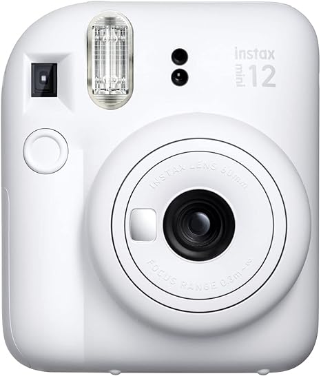 Fujifilm Instax Mini 12: Fun & Easy Instant Camera (Clay White, Selfies!)